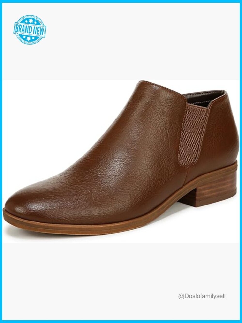 Ankle Booties Block Heel Zip Closure Almond Toe Comfort Memory Foam